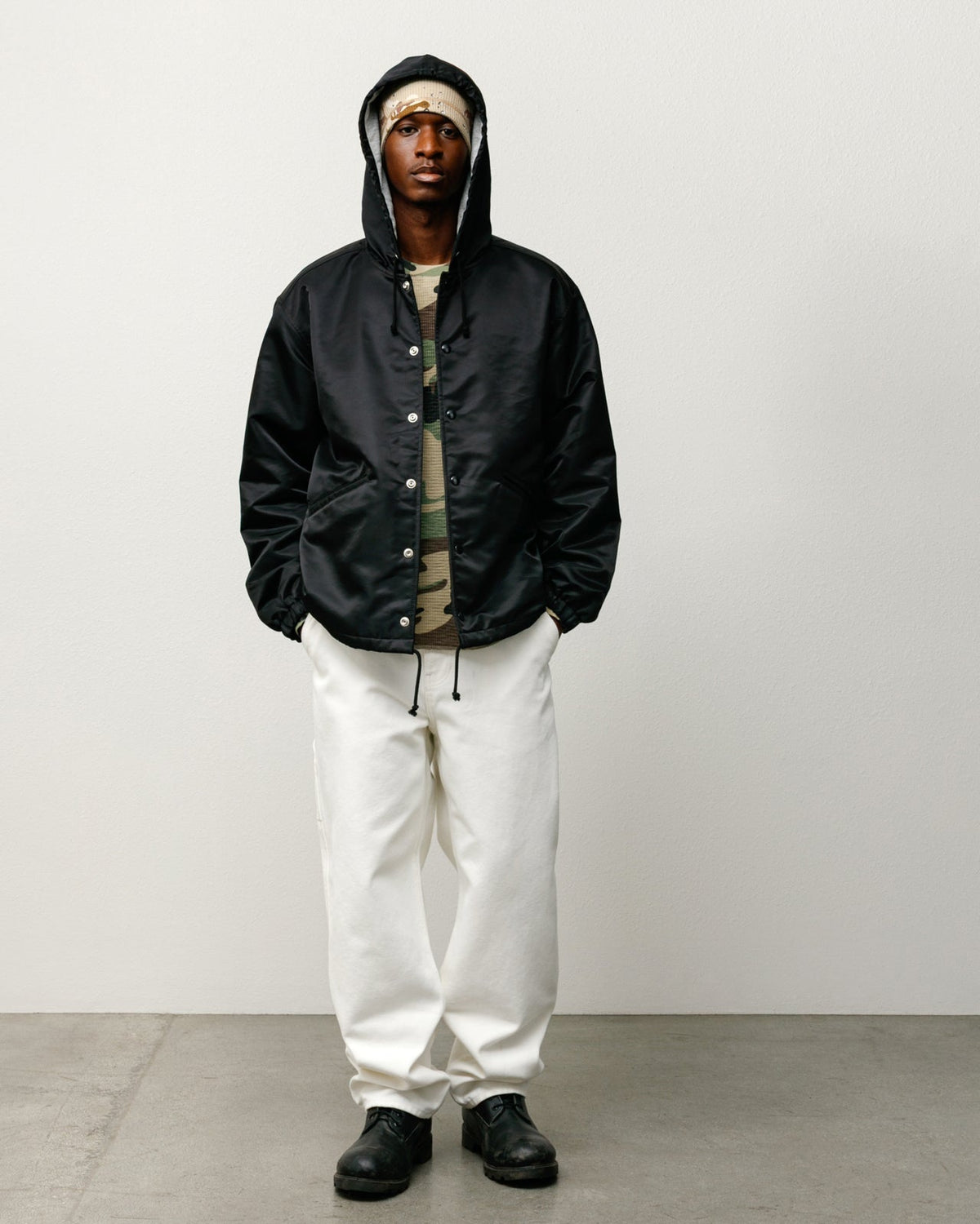 HOODED COACHES JACKET