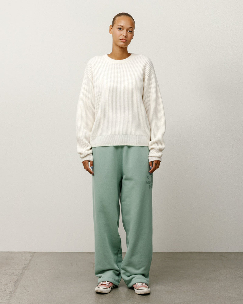 WAFFLE CASHMERE SWEATER