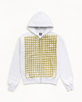 PRINTED PATTERN ZIP HOODIE