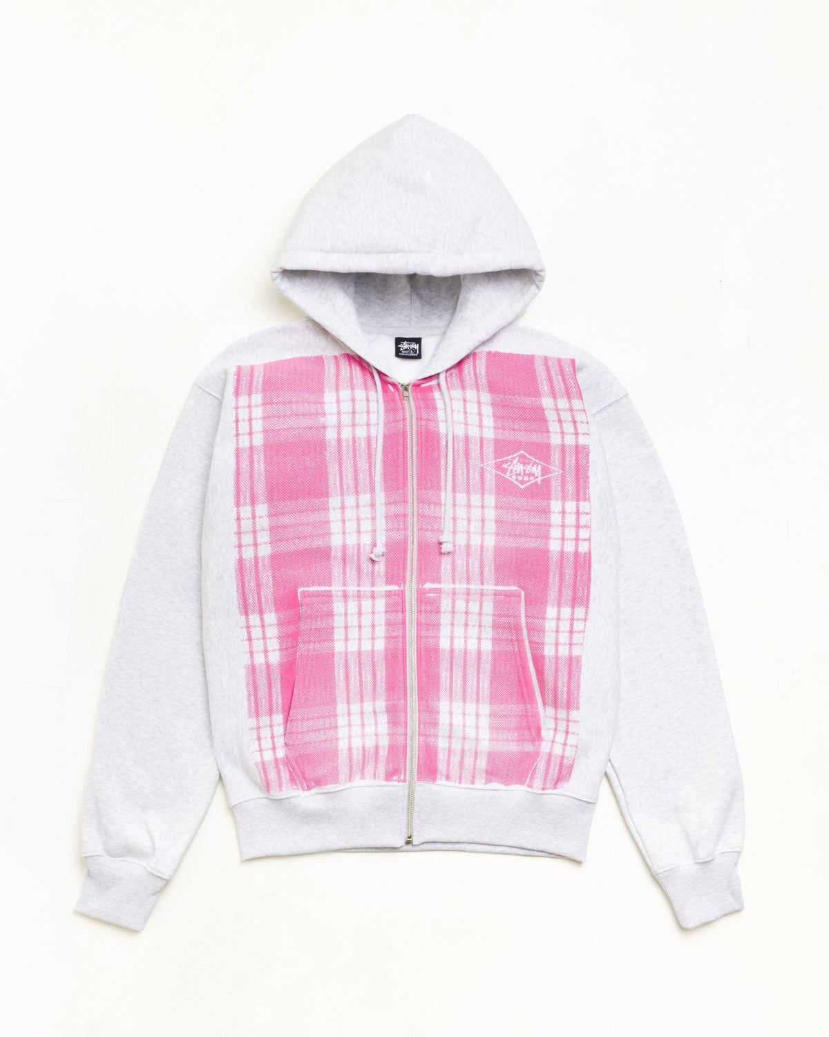 PRINTED PATTERN ZIP HOODIE